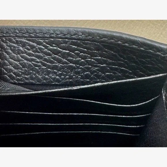 Authentic Gucci Dollar GG Interlocking Black Leather Chain Crossbody Clutch Bag - Picture 9 of 11